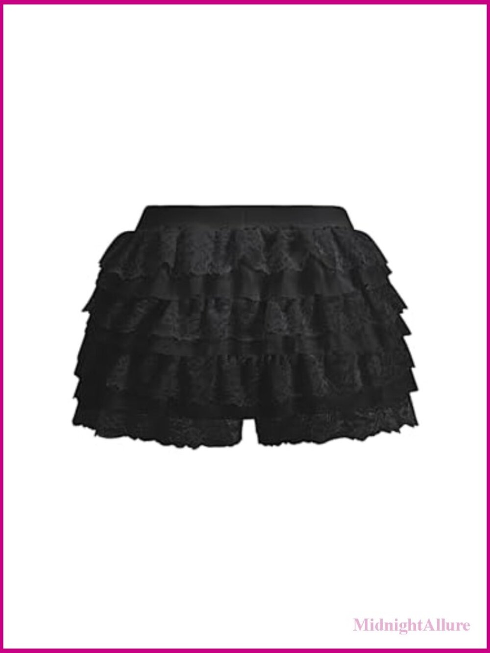 Y2K Lace Multi-Layered Ruffle Shorts, Skirt-Like Bloomers Pettipants - Picture 4 of 7